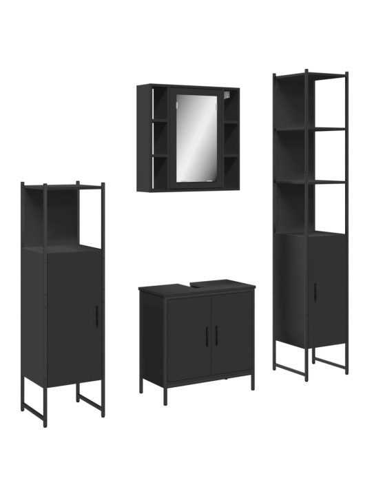 4-OSALINE VANNITOAKAPPIDE KOMPLEKT, MUST, TEHISPUIT