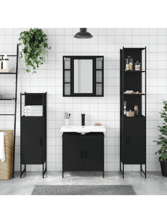 4-OSALINE VANNITOAKAPPIDE KOMPLEKT, MUST, TEHISPUIT