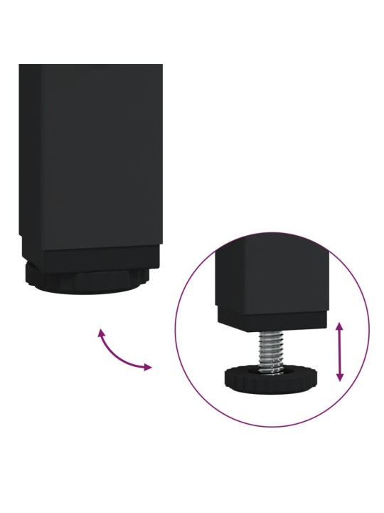 4-OSALINE VANNITOAKAPPIDE KOMPLEKT, MUST, TEHISPUIT