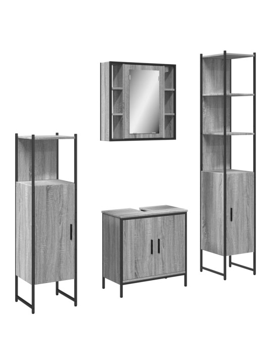 4-osaline vannitoakappide komplekt, hall sonoma tamm, tehispuit