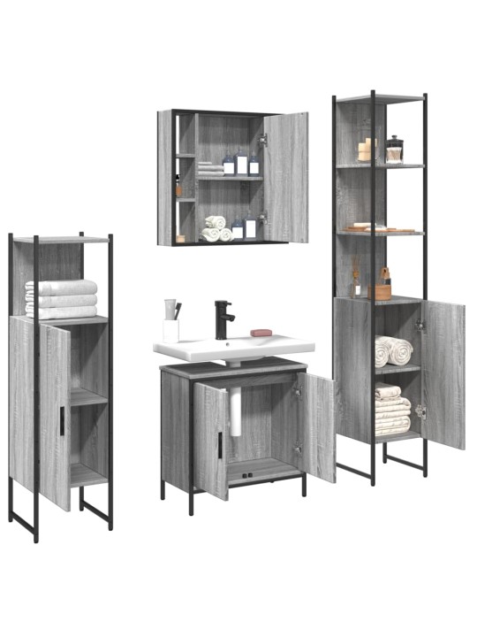4-osaline vannitoakappide komplekt, hall sonoma tamm, tehispuit
