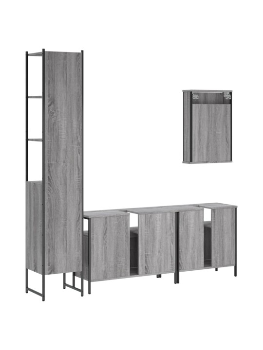 4-OSALINE VANNITOAMÖÖBLI KOMPLEKT, HALL SONOMA TAMM, TEHISPUIT