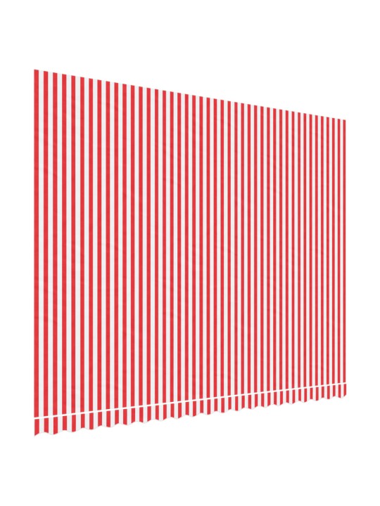 Varikatuse asenduskangas, punase ja valge triibuline, 4,5x3,5 m