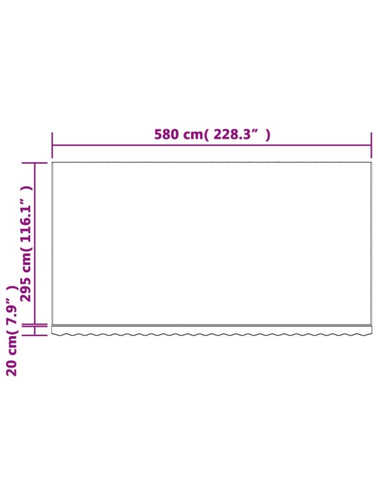 VARIKATUSE ASENDUSKANGAS, MITMEVÄRVILINE, TRIIBULINE, 6 X 3 M