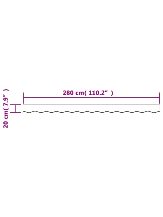 Varikatuse asenduskangas, kreemjas triibuline, 3 m