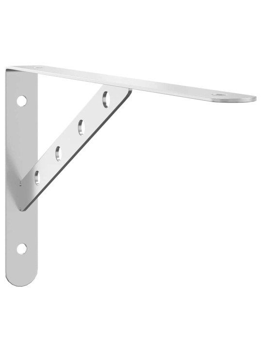 Riiuliklambrid 4 tk 30x2,5x15,5 cm hõbedane roostevaba teras