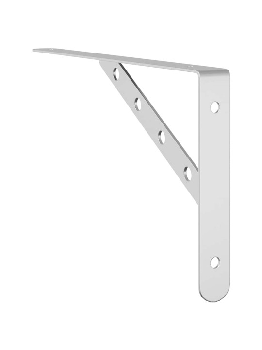 Riiuliklambrid 4 tk 30x2,5x15,5 cm hõbedane roostevaba teras