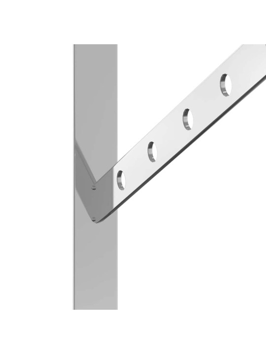 Riiuliklambrid 4 tk 30x2,5x15,5 cm hõbedane roostevaba teras