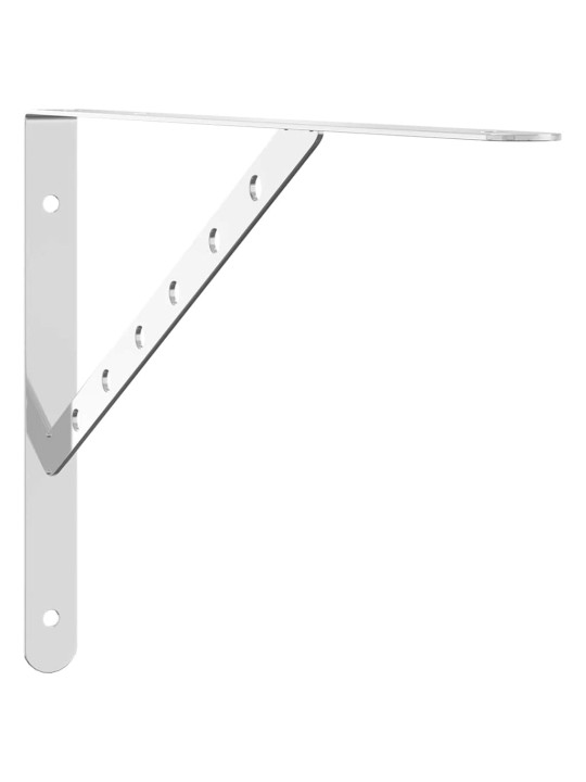 Riiuliklambrid 4 tk 40x2,5x25 cm hõbedane roostevaba teras