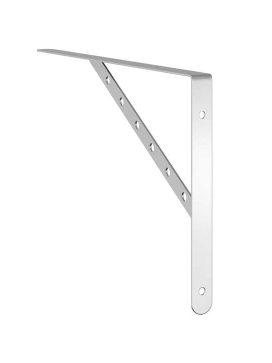 Riiuliklambrid 4 tk 40x2,5x25 cm hõbedane roostevaba teras