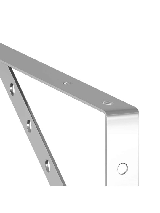 Riiuliklambrid 4 tk 40x2,5x25 cm hõbedane roostevaba teras