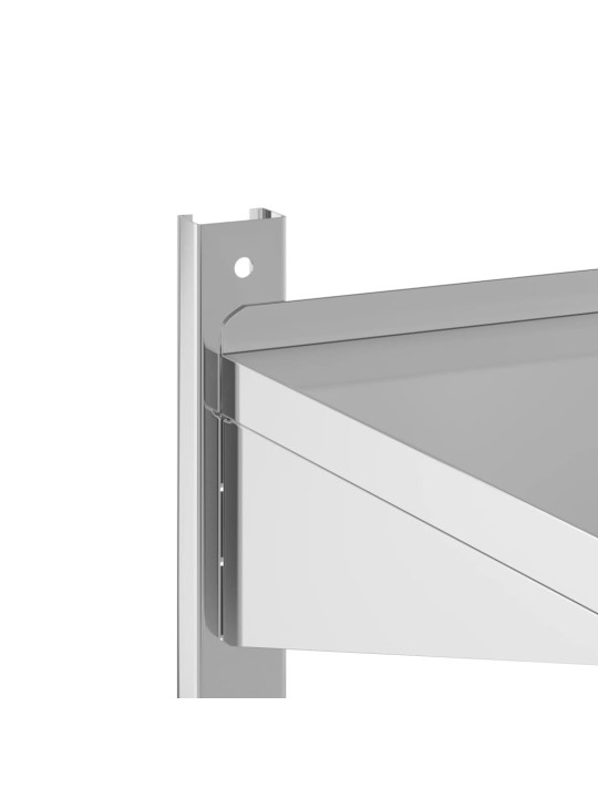 2-korruseline seinariiul 100x45x31 cm hõbedane roostevaba teras