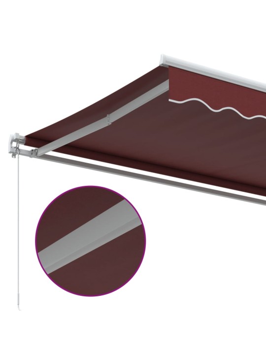 KÄSITSI SISSETÕMMATAV VARIKATUS, BURGUNDIA PUNANE, 400 X 350 CM