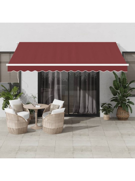 KÄSITSI SISSETÕMMATAV VARIKATUS, BURGUNDIA PUNANE, 400 X 350 CM