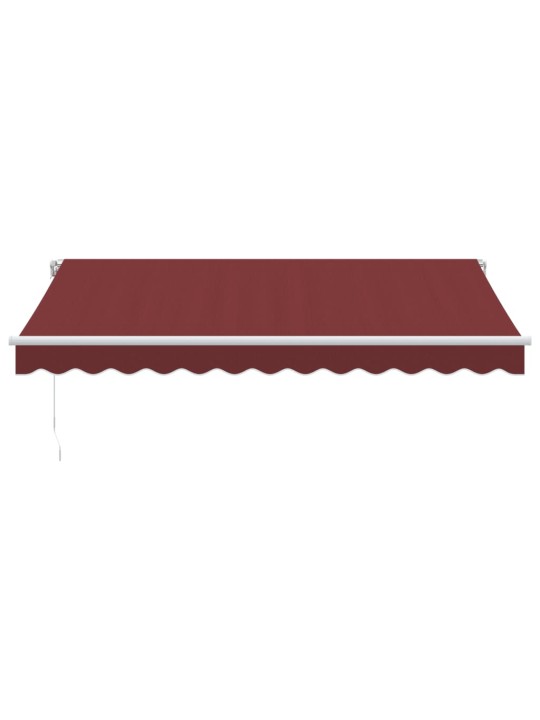 Käsitsi sissetõmmatav varikatus, burgundia punane, 350x250 cm