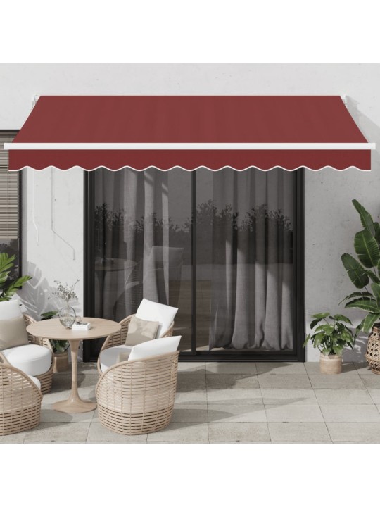 KÄSITSI SISSETÕMMATAV VARIKATUS, BURGUNDIA PUNANE, 350X250 CM