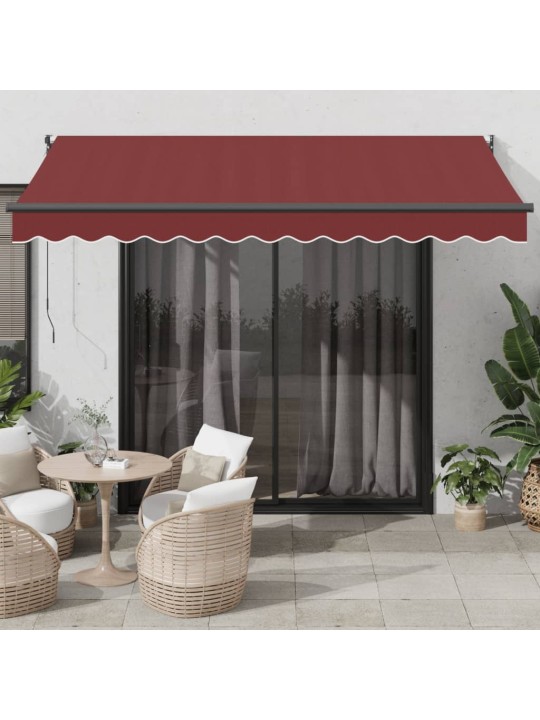 KÄSITSI SISSETÕMMATAV VARIKATUS, BURGUNDIA PUNANE, 350X250 CM