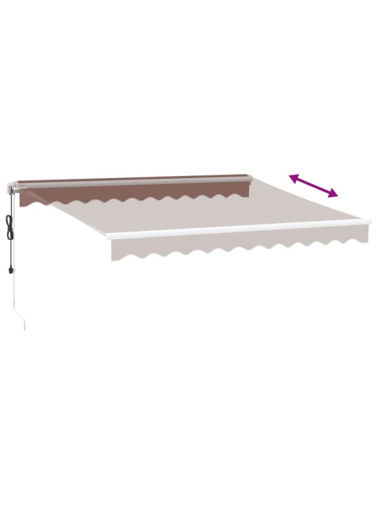 AUTOMAATSELT SISSETÕMMATAV VARIKATUS, PRUUN, 300 X 250 CM
