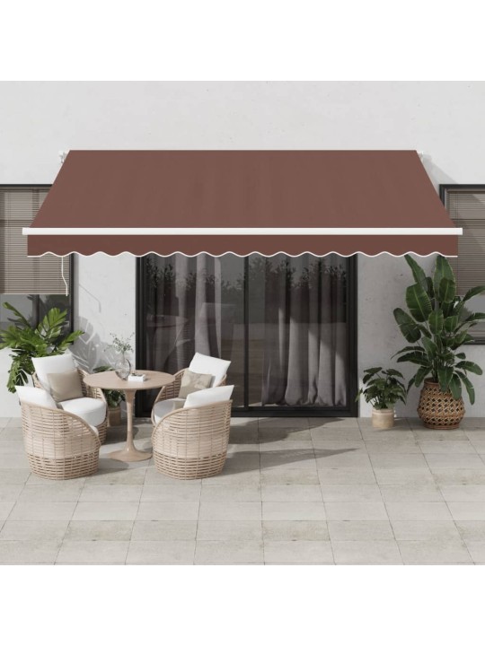 KÄSITSI SISSETÕMMATAV VARIKATUS LEDIGA, PRUUN, 400 X 350 CM
