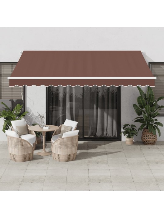 AUTOMAATSELT SISSETÕMMATAV VARIKATUS, PRUUN, 400 X 350 CM