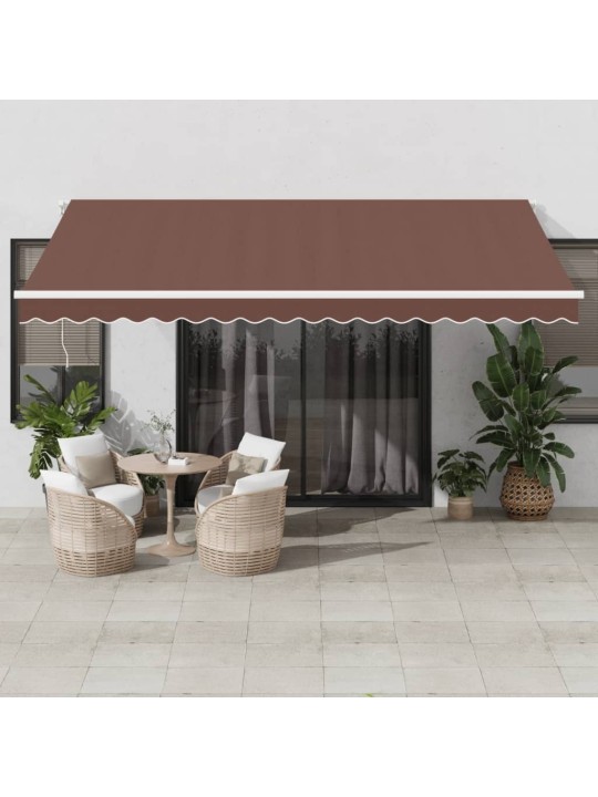 AUTOMAATSELT SISSETÕMMATAV VARIKATUS, PRUUN, 450 X 350 CM