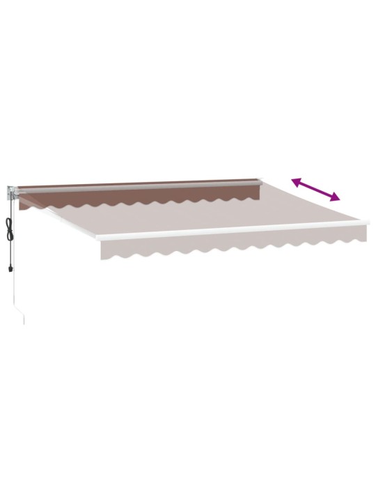 AUTOMAATSELT SISSETÕMMATAV VARIKATUS, PRUUN, 350X250 CM