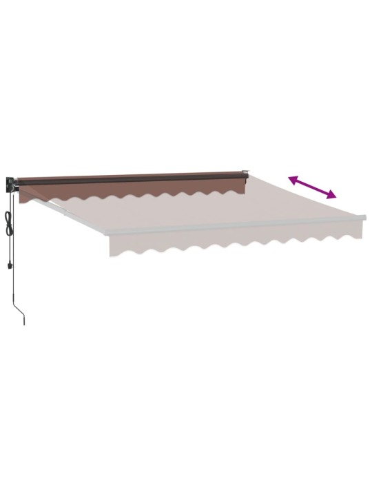 AUTOMAATSELT SISSETÕMMATAV VARIKATUS, PRUUN, 300 X 250 CM