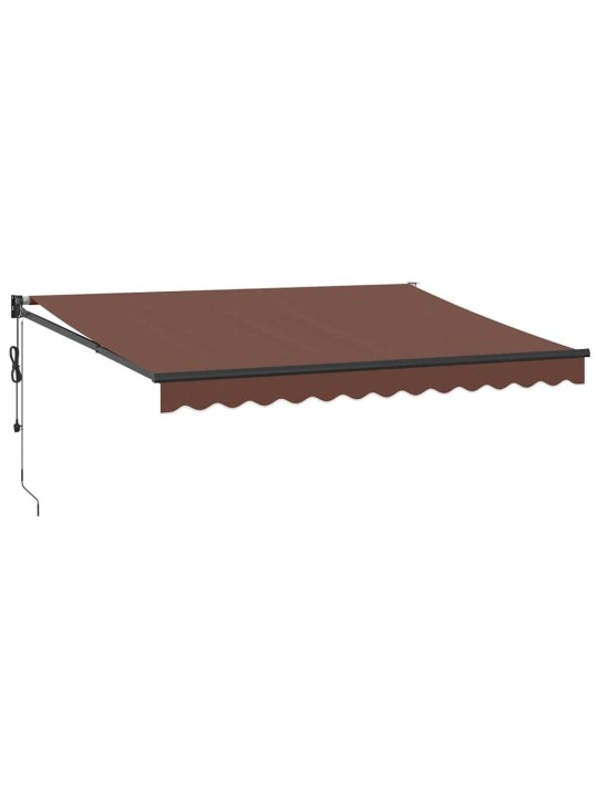 Automaatselt sissetõmmatav varikatus, pruun, 350x250 cm