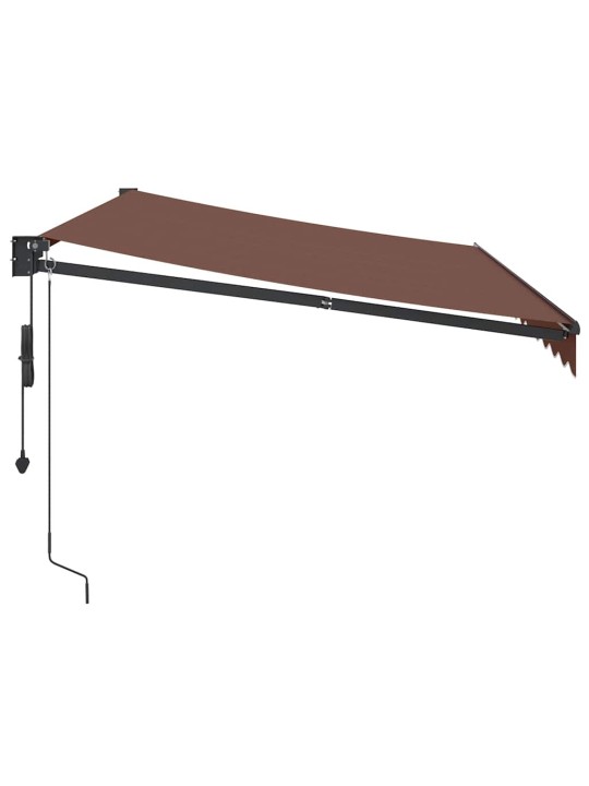 Automaatselt sissetõmmatav varikatus, pruun, 350x250 cm