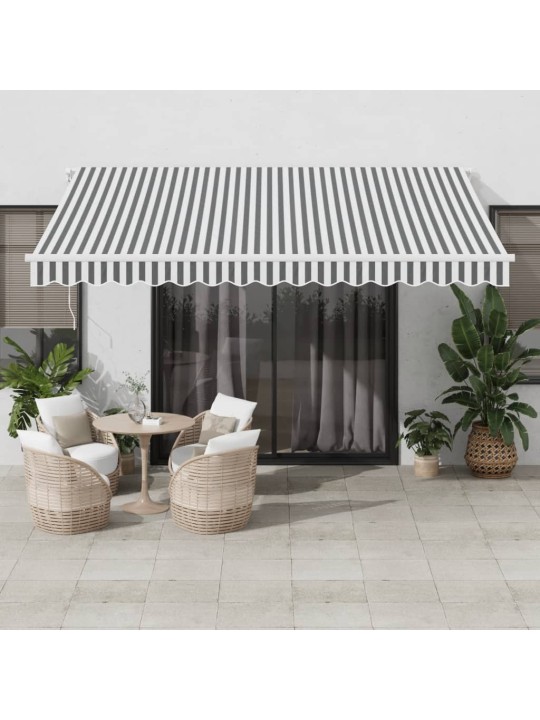 KÄSITSI SISSETÕMMATAV VARIKATUS, ANTRATSIITHALL/VALGE 400X350CM