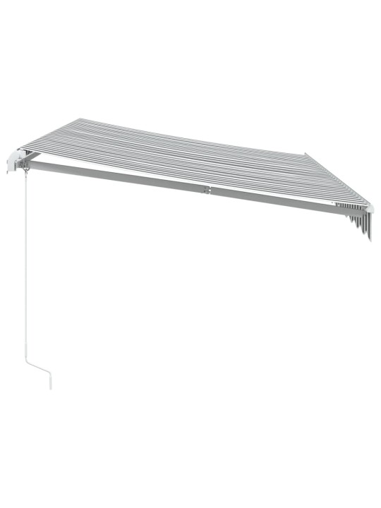 Käsitsi sissetõmmatav varikatus, antratsiit/valge, 350 x 250 cm