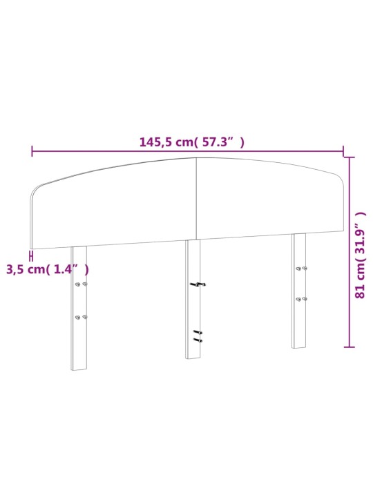 Voodipeats, valge, 140 cm, männipuit