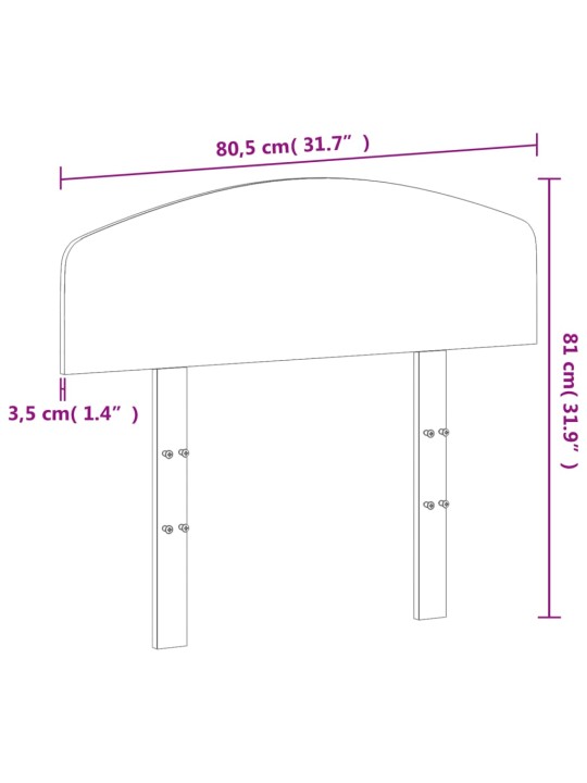 Voodipeats, 75 cm, männipuit