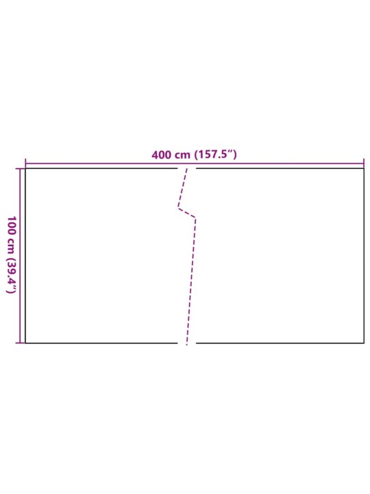 Rõdupiirde kate, antratsiithall, 400 x 100 cm, polürotang