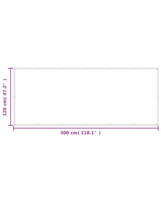 Rõdusirm, helehall, 120x300 cm, 100% polüester oxford