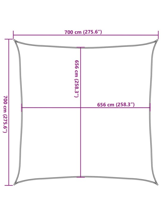 PÄIKESEVARJUPURI HELEHALL 7X7 M 100% POLÜESTER OXFORD