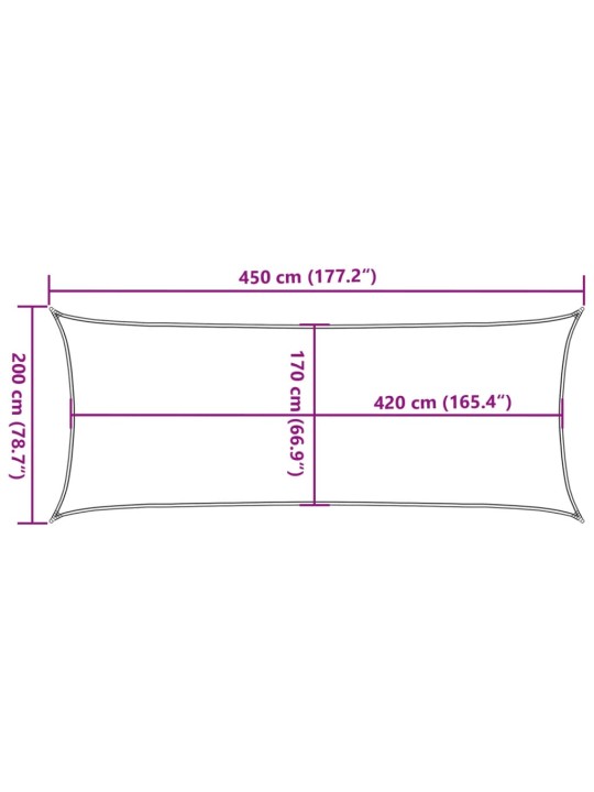 Päikesevarjupuri helehall 4,5x2 m 100% polüester oxford