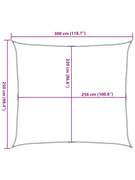 Päikesevarjupuri helehall 3x2,5 m 100% polüester oxford