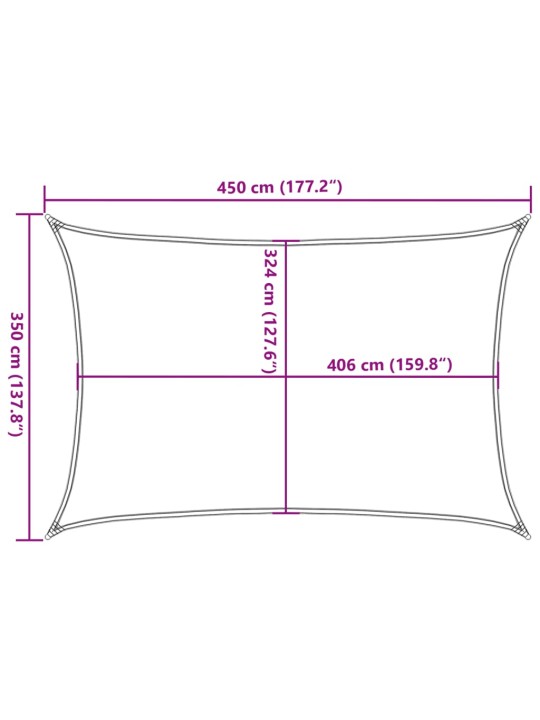 Päikesevarjupuri helehall 4,5x3,5 m 100% polüester oxford