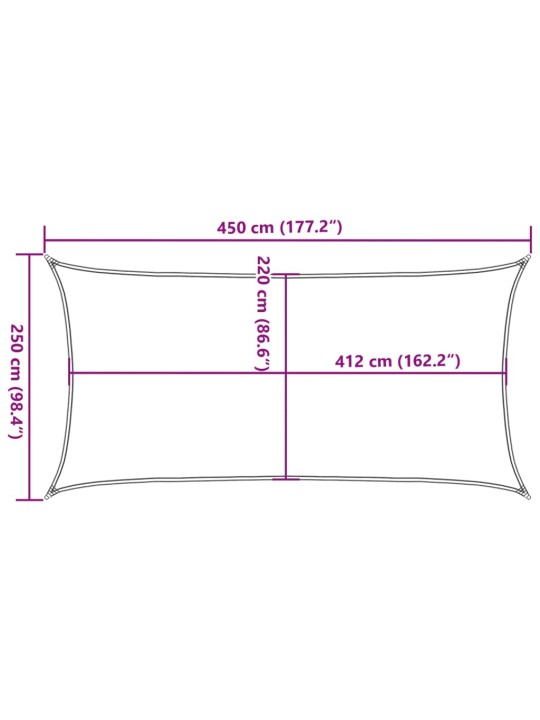 Päikesevarjupuri beež 4,5x2,5 m 100% polüester oxford