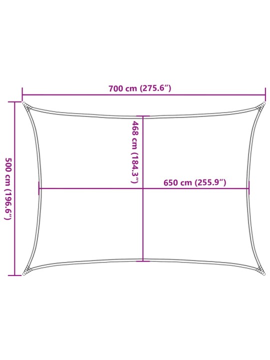 Päikesevarjupuri beež 7x5 m 100% polüester oxford