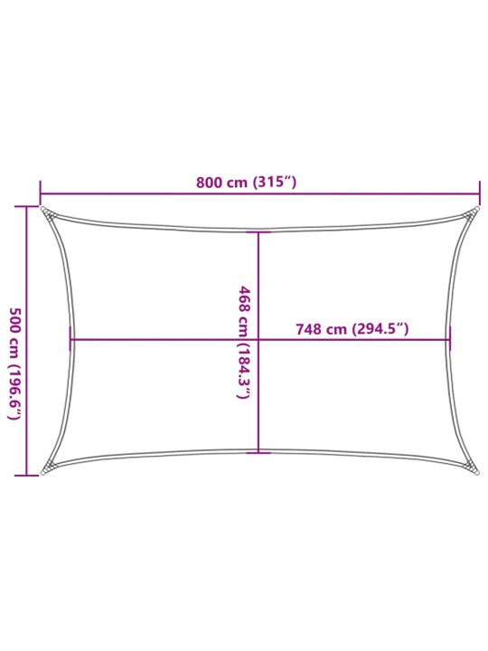 Päikesevarjupuri beež 8x5 m 100% polüester oxford