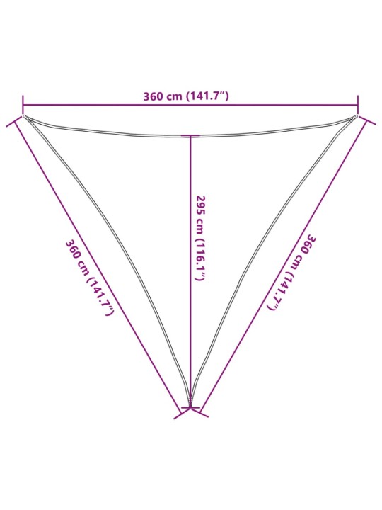 Päikesevarjupuri helehall 3,6x3,6x3,6 m 100% polüester oxford