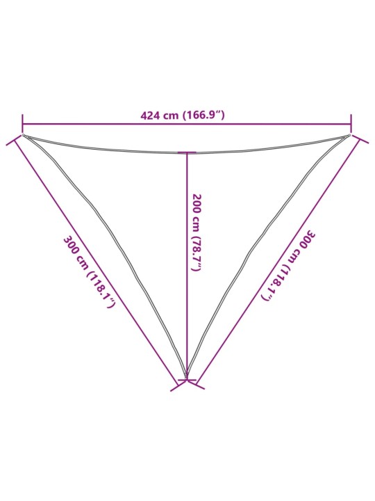 Päikesevarjupuri helehall 3x3x4,24 m 100% polüester oxford