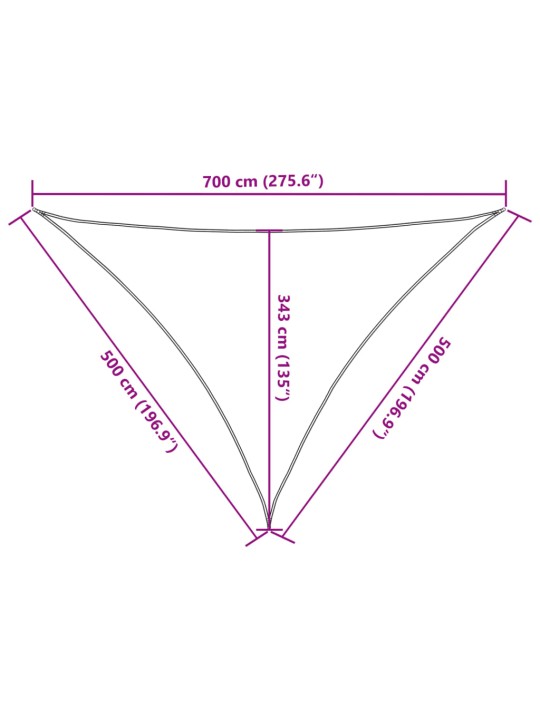 Päikesevarjupuri beež 7x5x5 m 100% polüester oxford