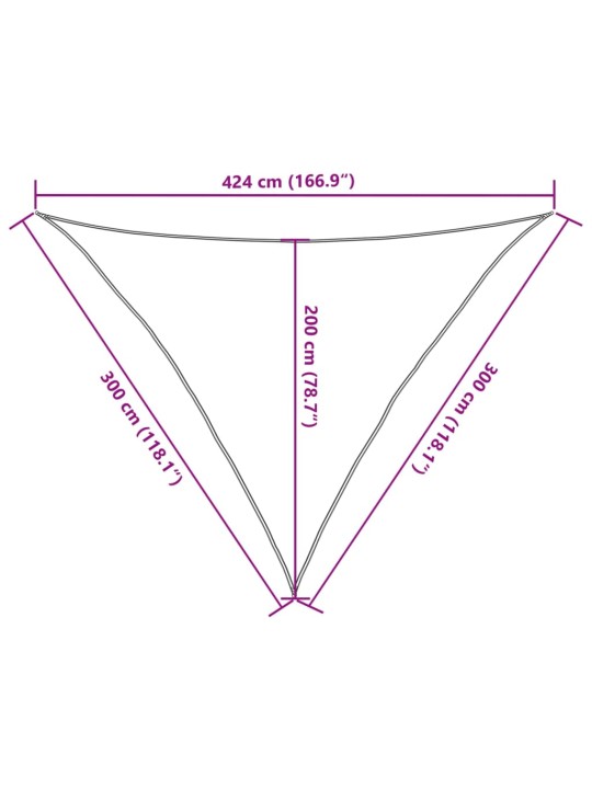 Päikesevarjupuri beež 3x3x4,24 m 100% polüester oxford