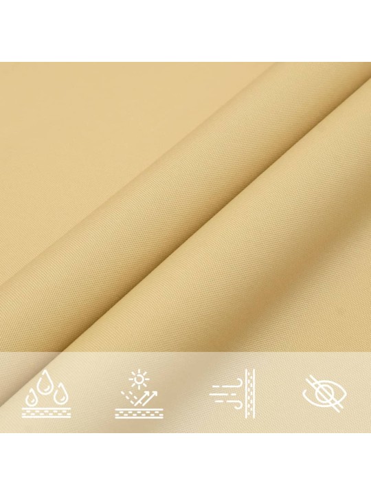 PÄIKESEVARJUPURI BEEŽ 5X7X7 M 100% POLÜESTER OXFORD