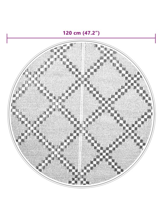 Õuevaip, pruun, ø120 cm, pp