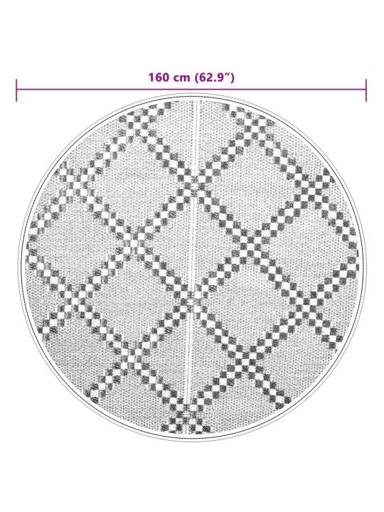 Õuevaip, pruun, ø160 cm, pp