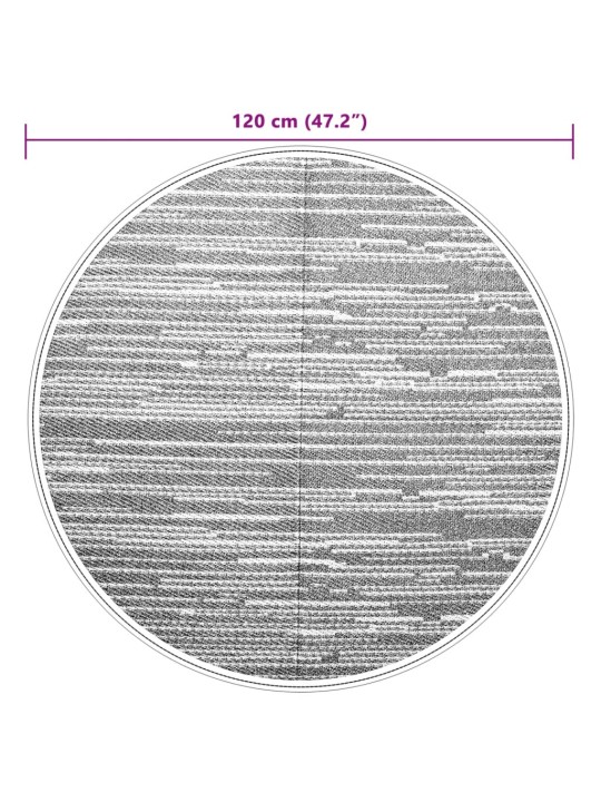 Õuevaip, pruun, ø120 cm, pp